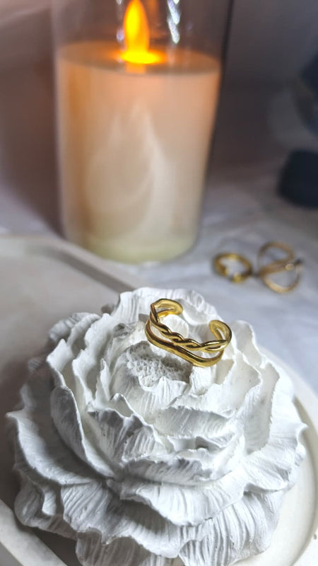 braided double-band ring