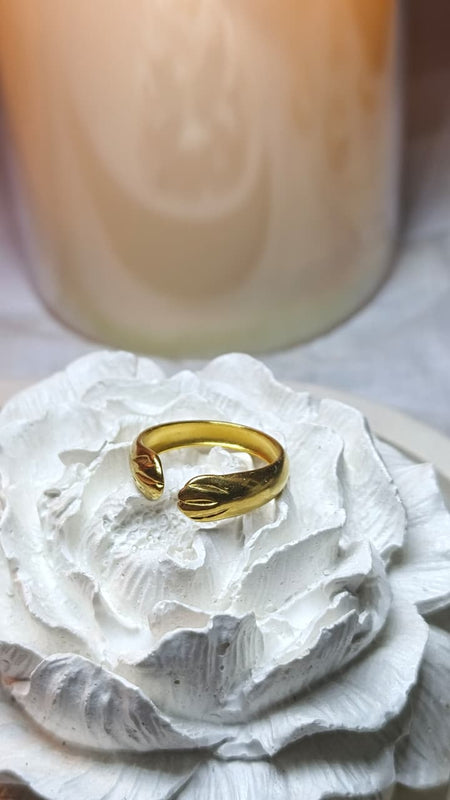Golden Embrace Hands "Hug" Ring